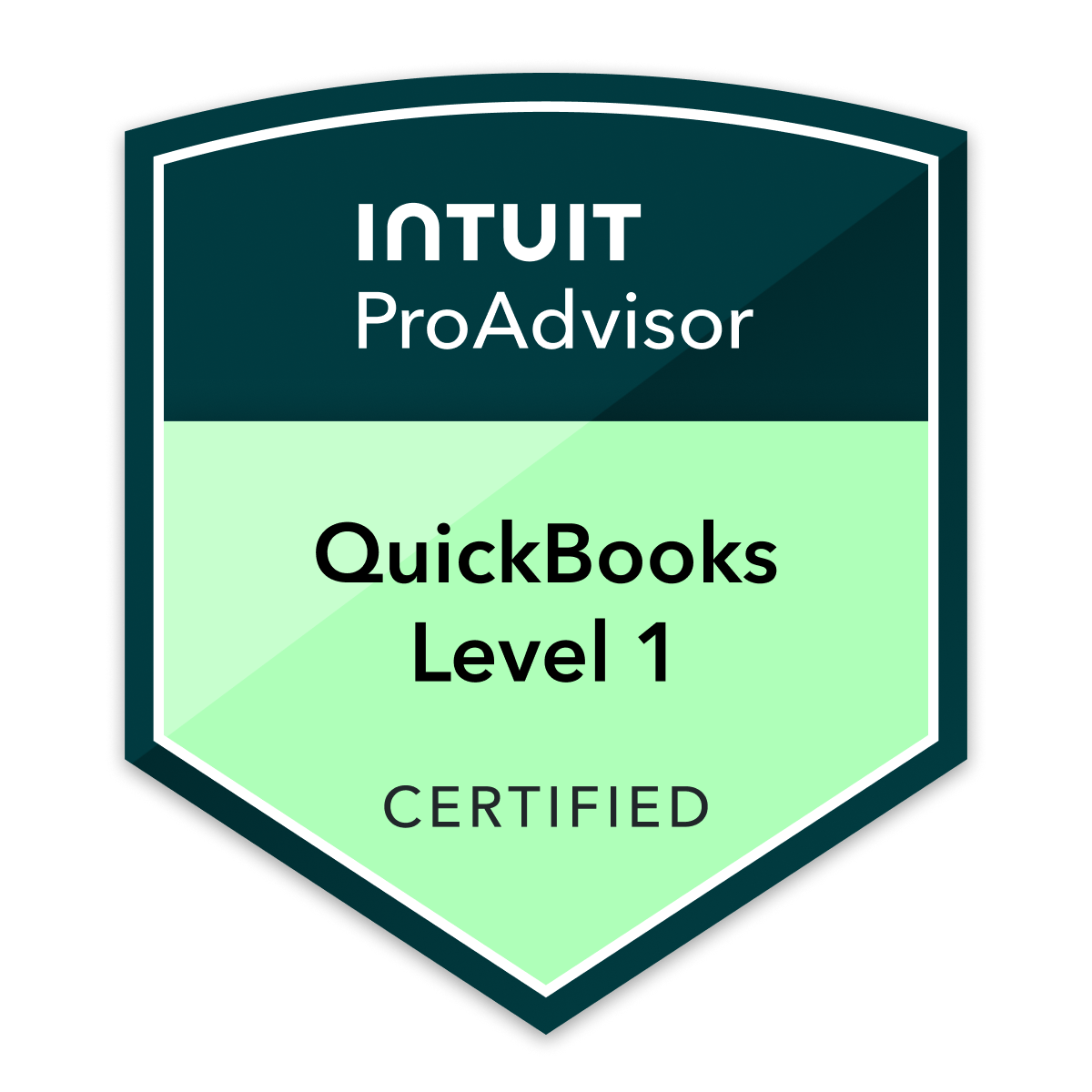 QuickBooks Level 1 badge